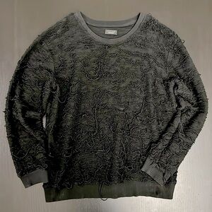 Black ZARA distressed sweater